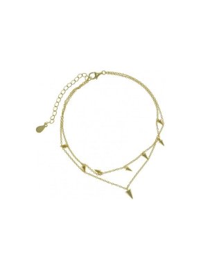 Salvatore Plata Gold Plated Spiked Anklet
