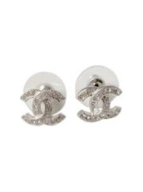 Chanel Mini CC Crystal Stud Earrings