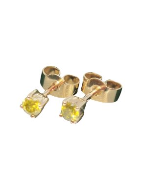 Bespoke Yellow Gold Yellow Diamond Earrings