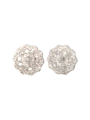 Cred dimsond floral cluster stud earrings