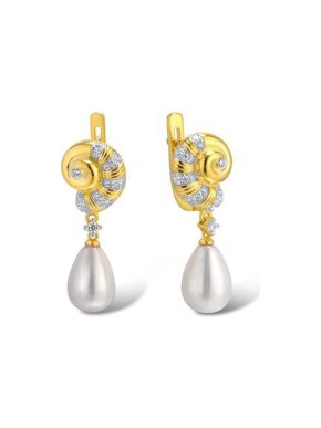 Salvatore Plata Faux Pearl Shell Drop Earrings
