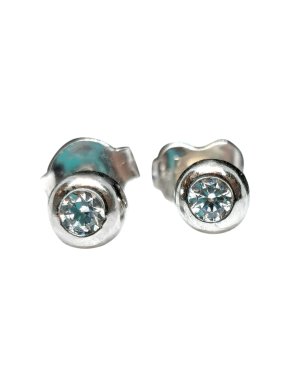 Bespoke Diamond Soliatire Earrings in White Gold