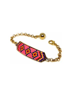 Shourouk aztec beaded adjustable bracelet