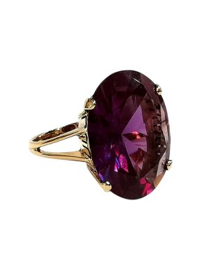 Bespoke vintage 22x18mm Alexandrite ring
