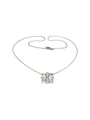 Bespoke French 2.6ct marquis and princess cut diamond pendant