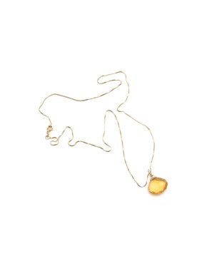 Bespoke Gold Necklace with Citrine Pendant