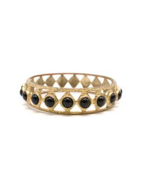 Lulu Frost Gold Tone Embellished Bangle
