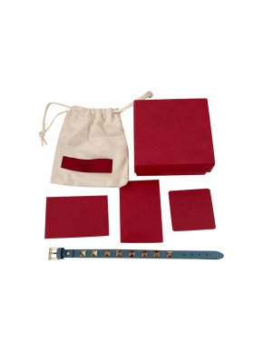 Valentino Rockstud blue leather bracelet