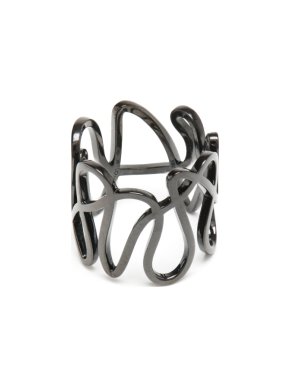 Repossi 18kt Black Gold White Noise Ring