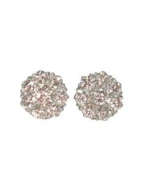 Bespoke 3.02 ct diamond cluster earrings