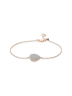 Monica Vinader Rose Gold Vermeil Diamond Alma Bracelet