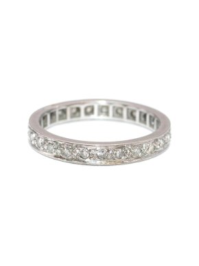 Bespoke White Gold Pave Diamond Eternity Ring