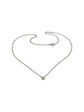 Bespoke Victorian 0.33 diamond pendant set in white gold