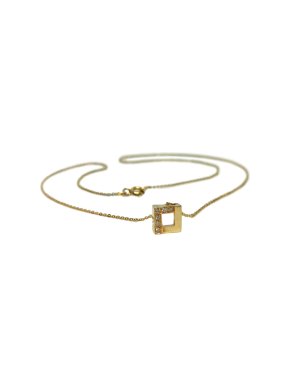 Bespoke gold and diamond cube pendant