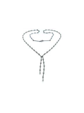 Bespoke Diamond Droplet Necklace in 18ct White Gold