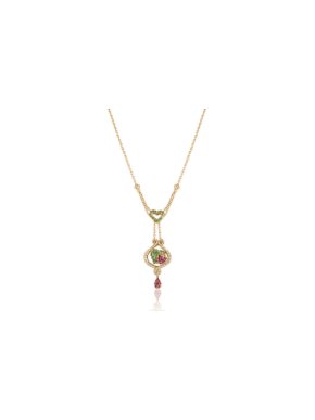 Bespoke Yellow Gold Diamond & Gemstone Pendant