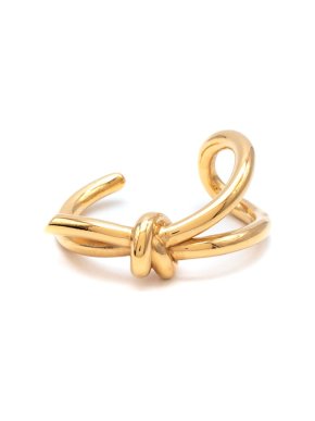 Balenciaga Gold Tone Knot Bracelet