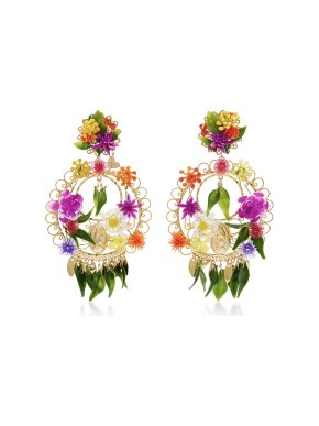 Mercedes Salazar fiesta flower earrings