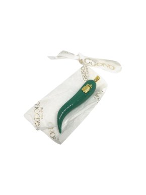 De Grisogono Jade Green Ceramic Crest Pendant