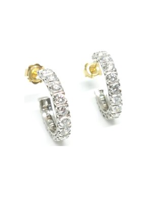 Bespoke 4.5ct diamond and gold hoop earrings