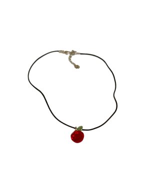 Swarovski red apple pendant necklace
