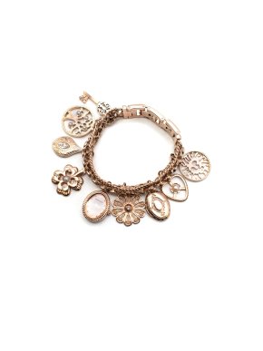Anne Klein Rose Gold Tone Charm Watch Bracelet