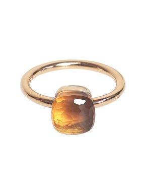 Pomellato 18kt Rose Gold Citrine Nudo Ring