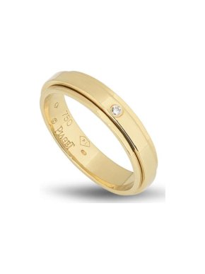 Piaget 18ct Yellow Gold Free Moving Band ring with Diamond