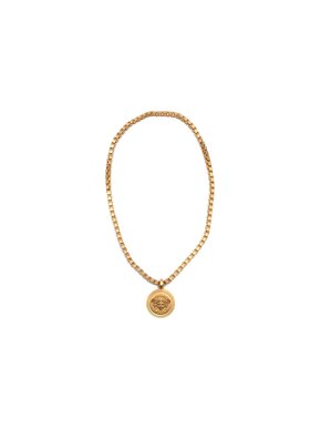 Versace Golden Medusa Medallion Chain Necklace