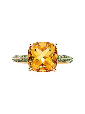 Tiffany & Co. Sparklers Collection 3.5ct Citrine & Tsavorite Ring