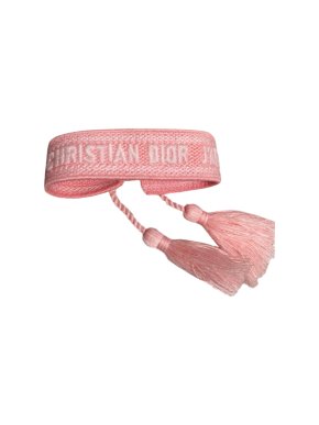 Dior Pink Woven VIP Friendship Bracelet