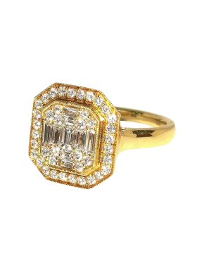 Bespoke 18ct Yellow Gold Diamond Cocktail Ring