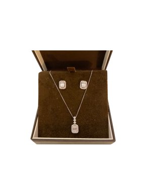 Bespoke Diamond Necklace & Earrings Suite