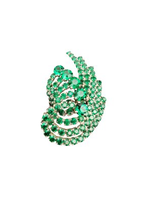 Dolce & Gabbana Green Crystal Pin Brooch