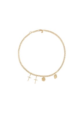 Maria Black Gold Plated Stories Necklace