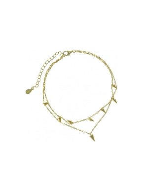 Salvatore Plata Gold Plated Spiked Anklet