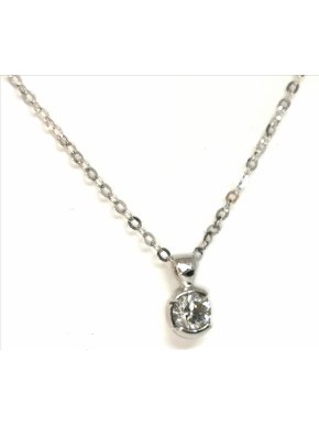 Bespoke solitaire 0.33ct diamond necklace