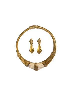 Christian Dior Vintage Couture Collar & Earrings Set