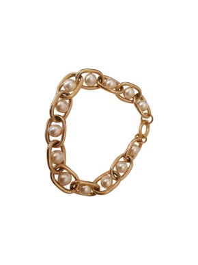 Givenchy Faux Pearl Chain Link Necklace