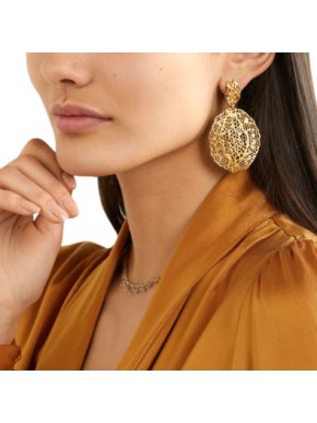 Aurélie Bidermann Dentelle gold-plated earrings -rose gold