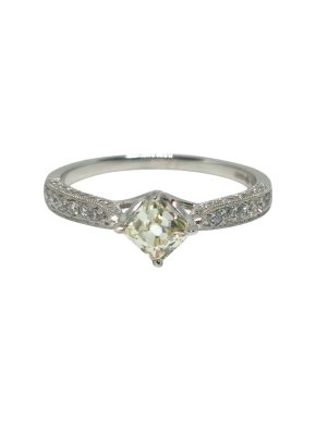 Hatton Garden Yellow Diamond Solitaire Platinum Ring