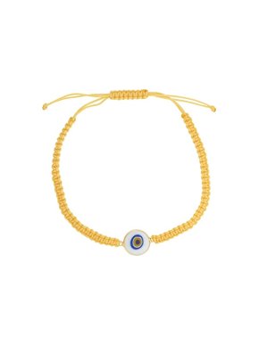 Eye M by Ileana Makri Yellow Beaded Evil Eye Pendant Bracelet