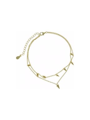 Salvatore Plata Gold Plated Spiked Anklet