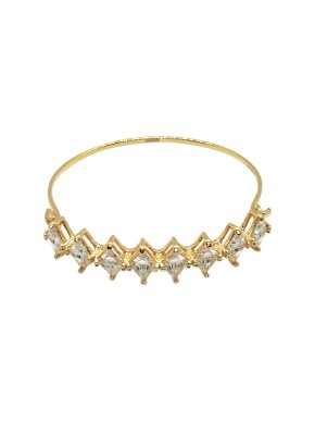 Shourouk Gold Tone Crystal Bangle