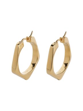 Celine Formes Simples Large Pentagon Earrings