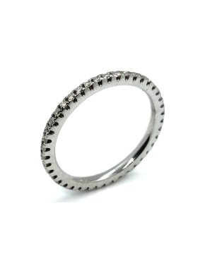 Bespoke 18ct White Gold Full Diamond Eternity Ring