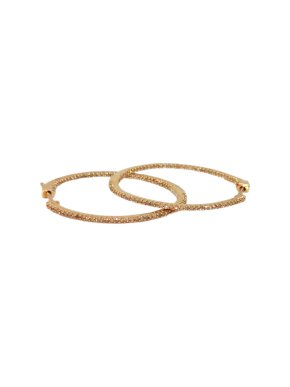 Bespoke 14ct yellow gold diamond micro-pave hoop earrings