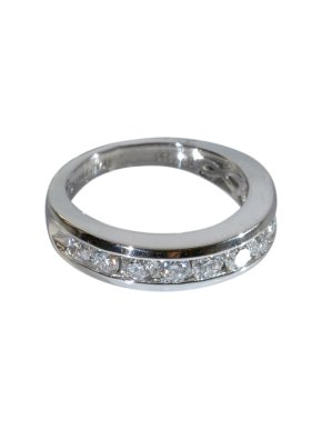 Bespoke Platinum Set Diamond Band Ring