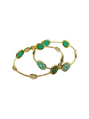 Ippolita 18kt Gold Turquoise & Mother of Pearl Rock Candy Bracelets