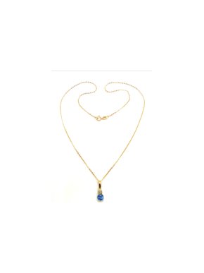 Bespoke Yellow Gold Antique Sapphire & Diamond Pendant